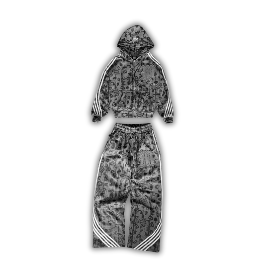 "CEMENT" LEOPARD SWEATSUIT!