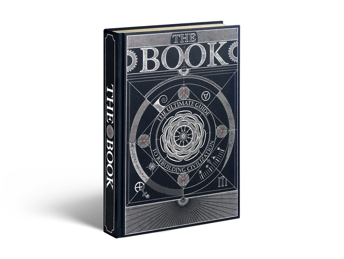 The Book hardcover with silver embossed cover