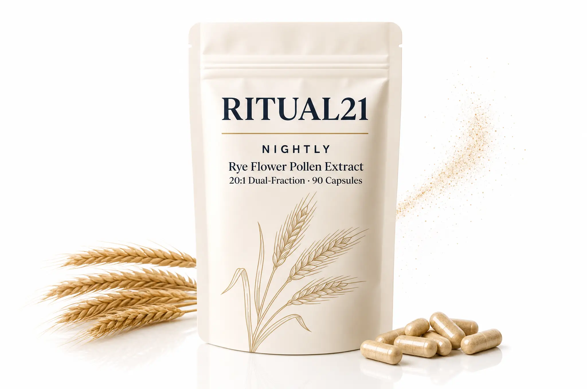 Ritual21 Nightly — 20:1 dual-fraction rye flower pollen extract